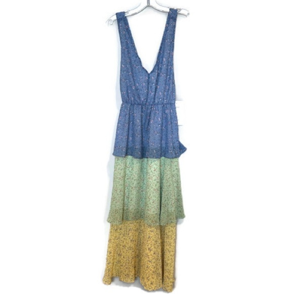 Sugar + Lips Tiered Floral Boho Maxi Summer Dress - Picture 1 of 7